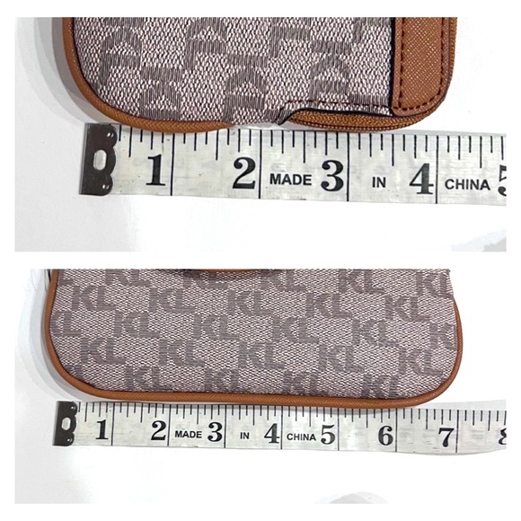 NWT Karl Lagerfeld Almond/Taupe Wristlet / Clutch / Bag - Picture 14 of 15